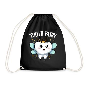 Mignonne dent Kawaii Fairy Milk Tooth - Sac de sport léger - noir - Devant