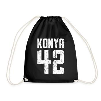 Konya 42 Turkey Turkiye Gift Holiday TR Turk - Drawstring Bag - black - Front