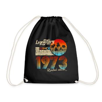 48th Birthday Gift Vintage Legendary Since 1973 - Turnbeutel - Schwarz - Vorne
