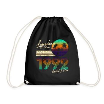 29th Birthday Gift Legendary Since 1992 - Turnbeutel - Schwarz - Vorne