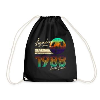 33rd Birthday Gift Legendary Since 1988 - Turnbeutel - Schwarz - Vorne