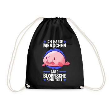 Blobfische sind toll Meme hässlicher Blobfisch - Turnbeutel - Schwarz - Vorne