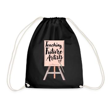 Art Teacher Teaching Future Artists - Drawstring Bag - black - Front