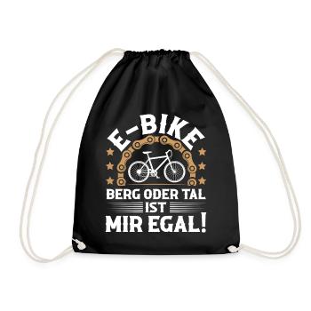 E-Bike - Turnbeutel - Schwarz - Vorne