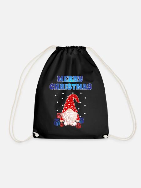 Christmas Gnome - Turnbeutel - Schwarz