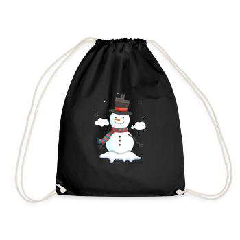 Prag Schneemann - Turnbeutel - Schwarz - Vorne