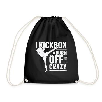Je kickbox pour brûler le kickboxing fou - Sac de sport léger - noir - Devant