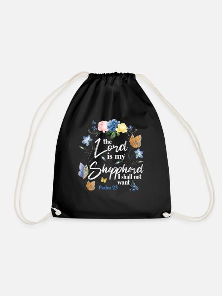 Christian Bible Verse Quote - Turnbeutel - Schwarz