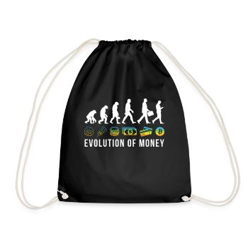 Crypto Bitcoin The Evolution Of Money - Turnbeutel - Schwarz - Vorne