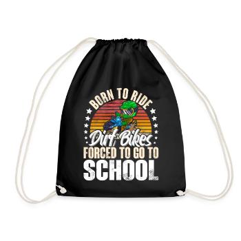 Motocross - Drawstring Bag - black - Front
