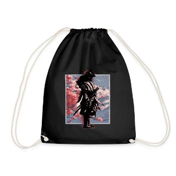 Samurai-Charaktere, Bushido, japanischer Samurai - Turnbeutel - Schwarz - Vorne