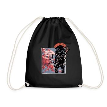 Samurai-Charaktere, Bushido, japanischer Samurai - Turnbeutel - Schwarz - Vorne