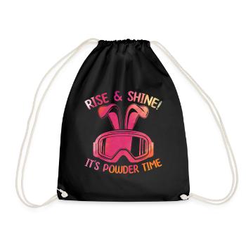 Skieurs SkiIng Rise & Shine C’est l’heure de la poudreuse - Sac de sport léger - noir - Devant