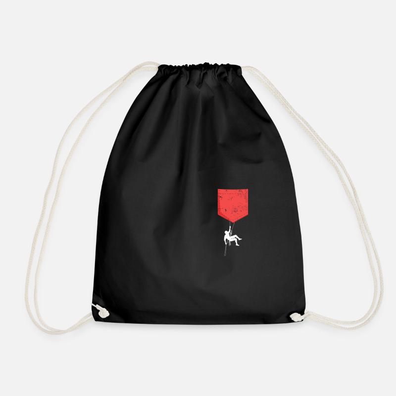 Berg Klettern Brusttasche Kletterer Bouldern - Turnbeutel - Schwarz