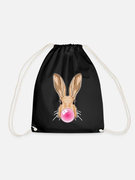 Hase Kaugummi - Turnbeutel - Schwarz