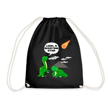 Dinosaurier Dino Urzeit Spaß - Turnbeutel - Schwarz - Vorne
