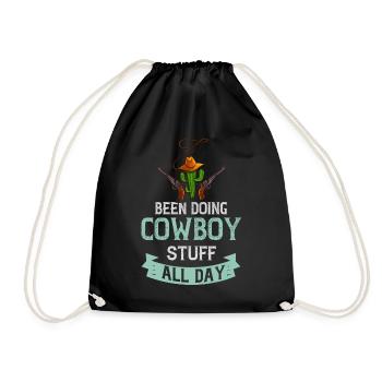 Cowboy Western Country - Turnbeutel - Schwarz - Vorne