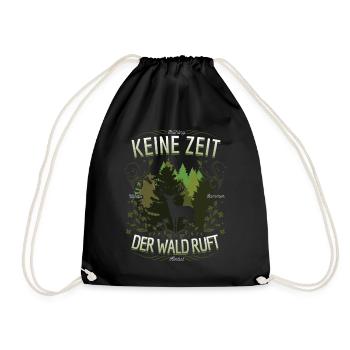 Pas de temps que la forêt appelle les cerfs la saison d’automne - Sac de sport léger - noir - Devant