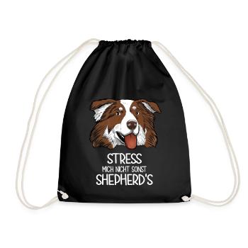 Aussie Stress Mich Nicht Sonst Shepherd's - Turnbeutel - Schwarz - Vorne