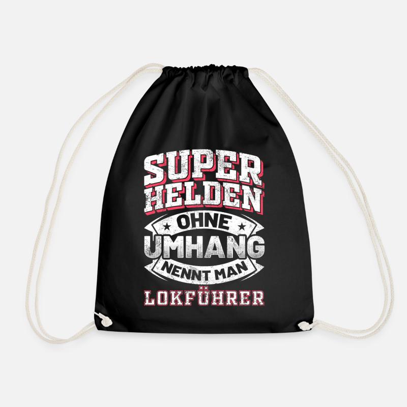 Lokführer | Vintage Retro - Turnbeutel - Schwarz