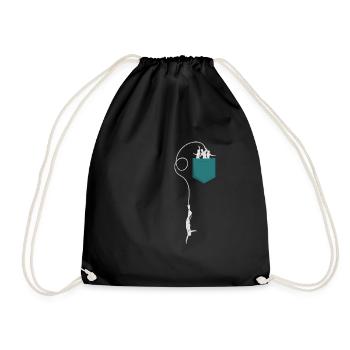 Bungee Jumping Breast Pocket - Bungee Jumpers - Drawstring Bag - black - Front