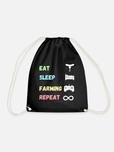Agriculture Gaming - Drawstring Bag - black