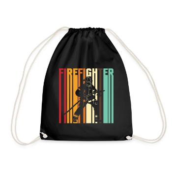 Cadeau de pompier pompier sauveteur d’incendie - Sac de sport léger - noir - Devant