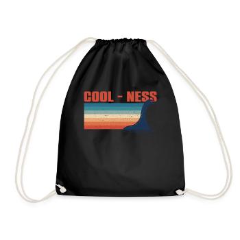 Cool - Ness - Loch Ness Nessie Monster - Drawstring Bag - black - Front