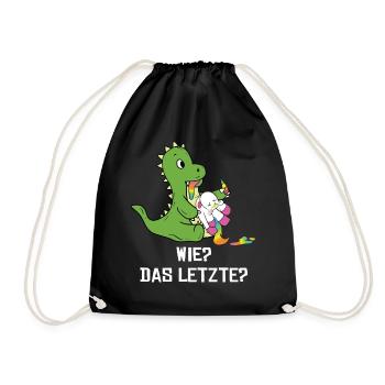 Drachen Wie Das Letzte Drache frisst Einhorn - Turnbeutel - Schwarz - Vorne