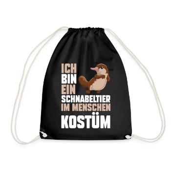 ich bin ein Schnabeltier - Turnbeutel - Schwarz - Vorne