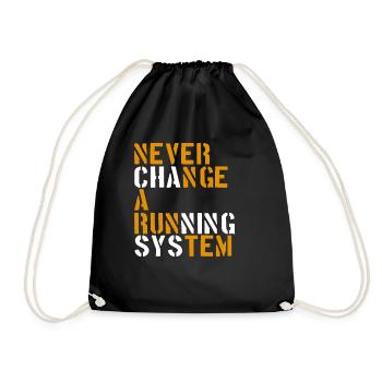 Ne jamais changer un système en cours d’exécution - Sac de sport léger - noir - Devant