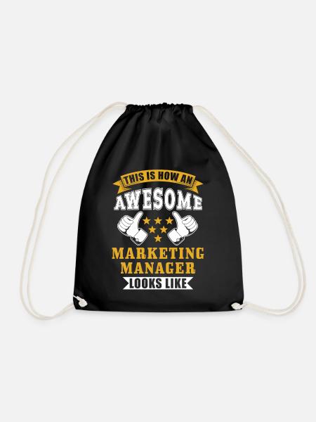 Marketing Manager Geschenk - Turnbeutel - Schwarz
