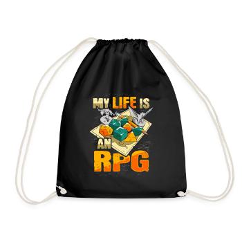 Ma vie est une chemise RPG pour RPG Gamer - Sac de sport léger - noir - Devant