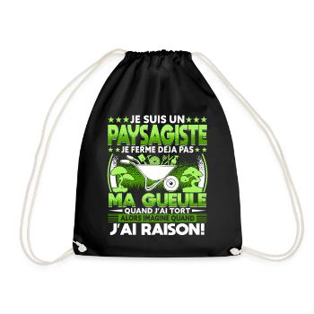 Paysagiste Paysagisme Paysagiste Aménagement - Sac de sport léger - noir - Devant
