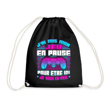 Gamer Gaming Drôle Jeux Vidéo - Sac de sport léger - noir - Devant