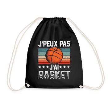Joueur de Basket Basketball Basketteuse Basketeur - Sac de sport léger - noir - Devant