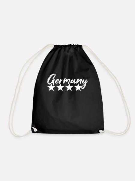 Deutschland Fußball Fan - Turnbeutel - Schwarz
