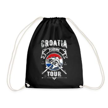 Croatie Angel Tour Fishing Tour Pêcheur Pêcheur - Sac de sport léger - noir - Devant