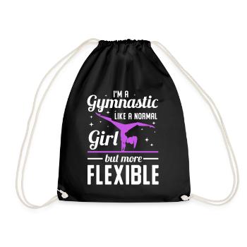 Gymnastik Sport Turnen Geschenk Handstand Akrobat - Turnbeutel - Schwarz - Vorne
