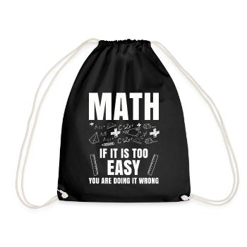 Mathematik Tshirt Professor Geometrie Algebra Pi - Turnbeutel - Schwarz - Vorne