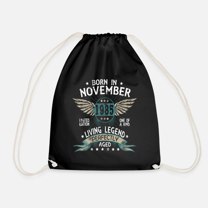 Born in November 1985 - Drawstring Bag - black