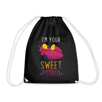 Sweet potato - Drawstring Bag - black - Front