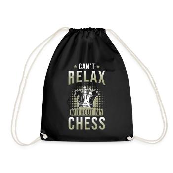 Schach Geschenk - Turnbeutel - Schwarz - Vorne