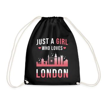 London - Turnbeutel - Schwarz - Vorne