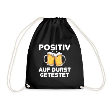 Bier JGA Party Motto Geburtstag Weihnachten Freund - Turnbeutel - Schwarz - Vorne