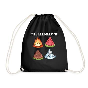 Les melons Elemelons dans les quatre éléments - Sac de sport léger - noir - Devant