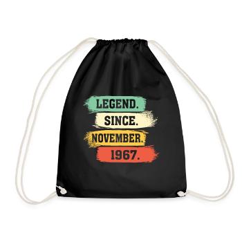 Legend since November 1967 - Drawstring Bag - black - Front