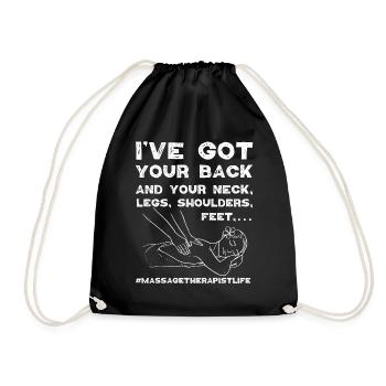 Licensed Massage Therapist Therapy - Drawstring Bag - black - Front