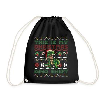 C’est ma chemise de Noël Dino Dinosaure de Noël - Sac de sport léger - noir - Devant