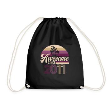 Vintage Génial DePuis 2011 Anniversaire Rétro - Sac de sport léger - noir - Devant